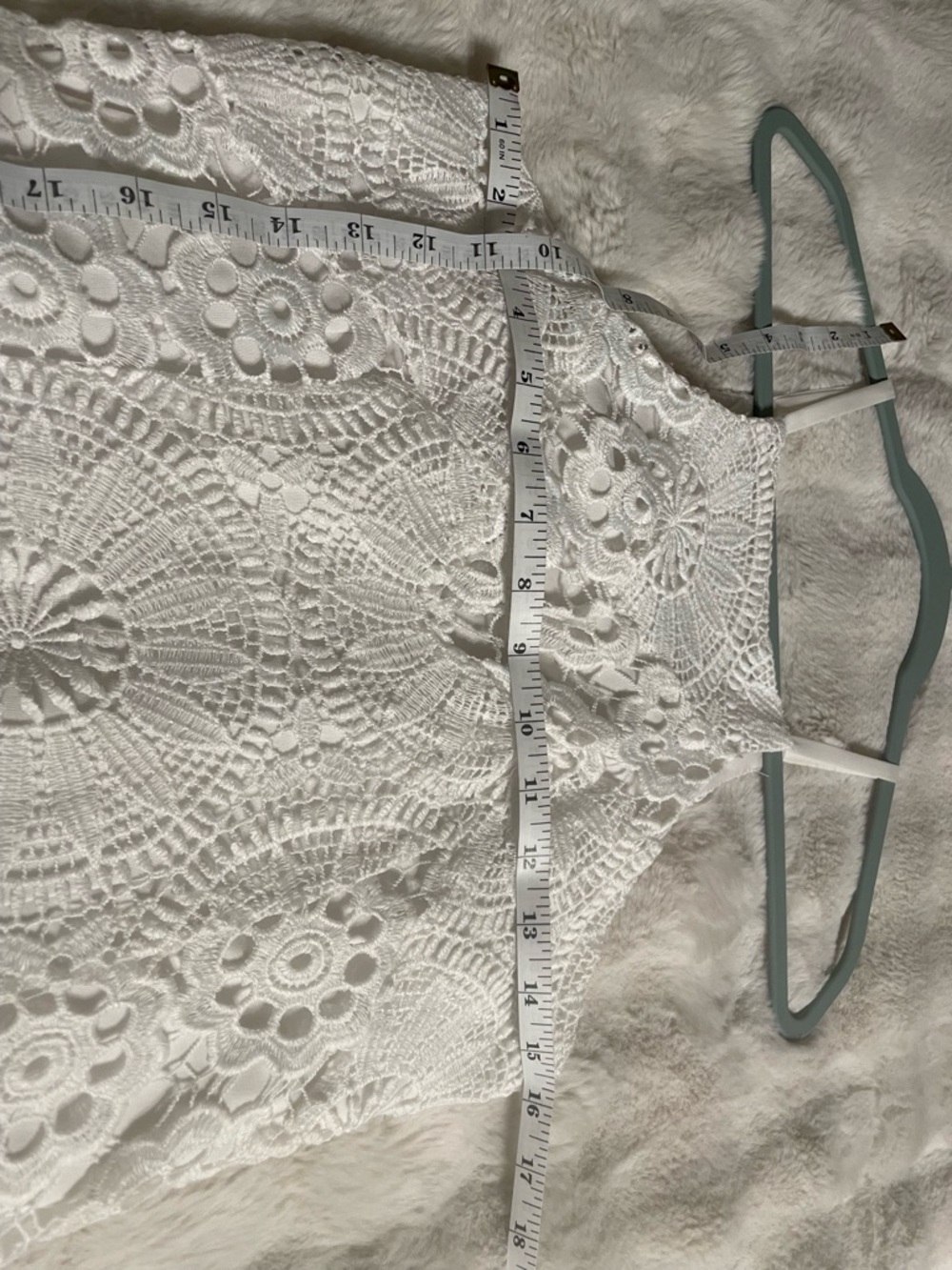 Francesca's Collections White Crochet Halter Mini Dress - Picture 8 of 10